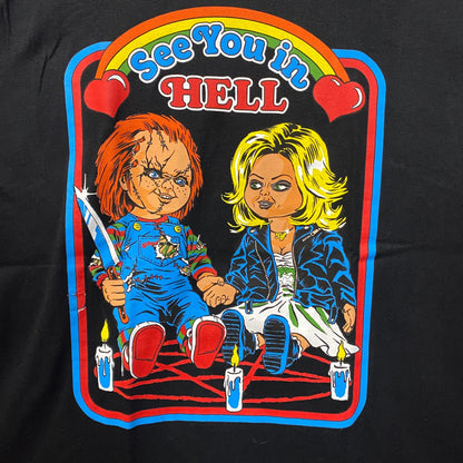 Steven Rhodes Chucky See You In Hell Tarot Card T-Shirt XL
