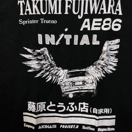 Initial D Takumi Fujiwara Toyota Sprinter Trueno AE86 Fujiwara Tofu Shop Anime T-Shirt large