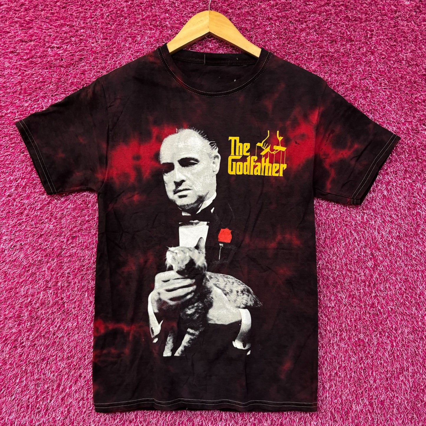 The Godfather and Cat Graphic Design T-Shirt Extra Small