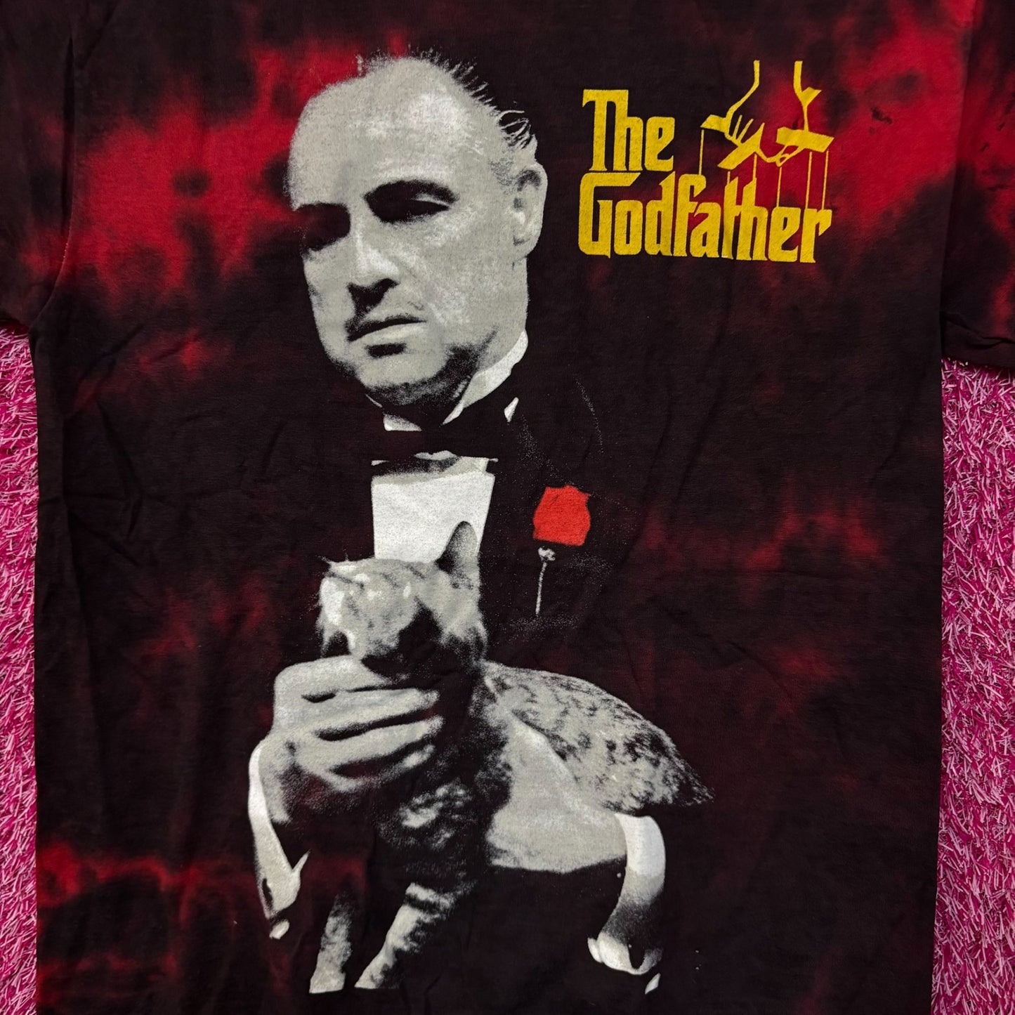 The Godfather and Cat Graphic Design T-Shirt Extra Small