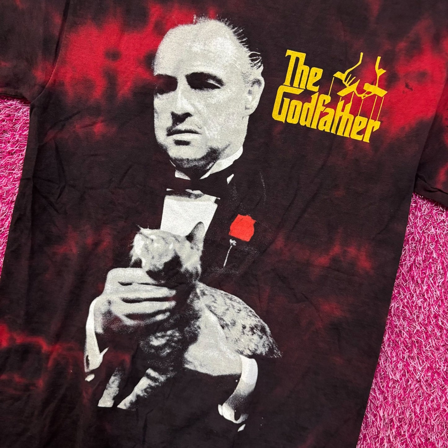 The Godfather and Cat Graphic Design T-Shirt Extra Small