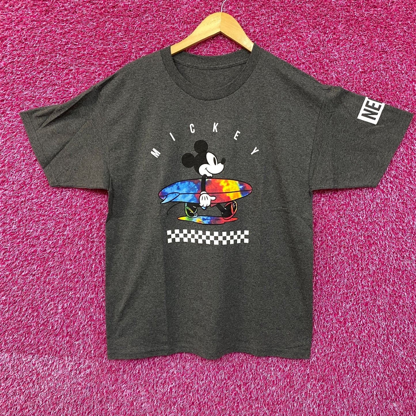 Disney x NEFF Mickey Mouse Surfboard Graphic Design T-Shirt Large