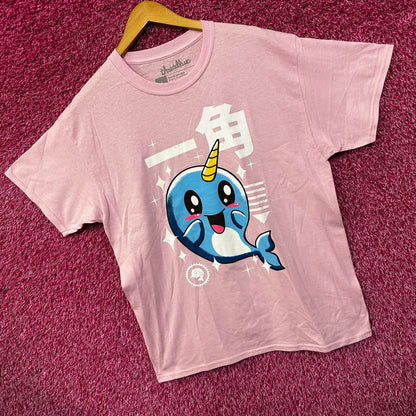 Kawaii Sparkling Narwahl Cute Anime Pop Art Threadless Tee L
