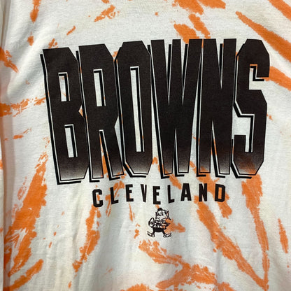 Junk Food Clothing NFL Cleveland Browns Game Time Tie Dye Long Sleeve T-Shirt Large