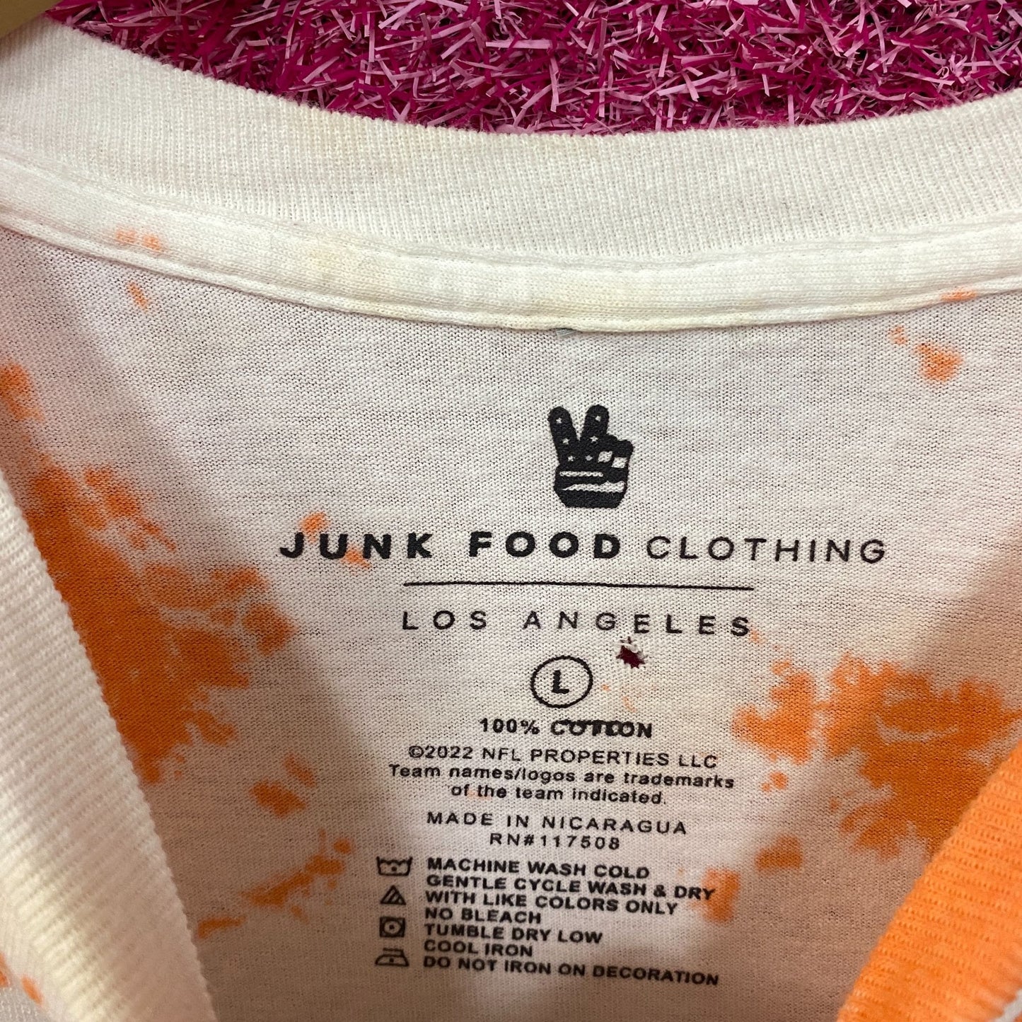 Junk Food Clothing NFL Cleveland Browns Game Time Tie Dye Long Sleeve T-Shirt Large