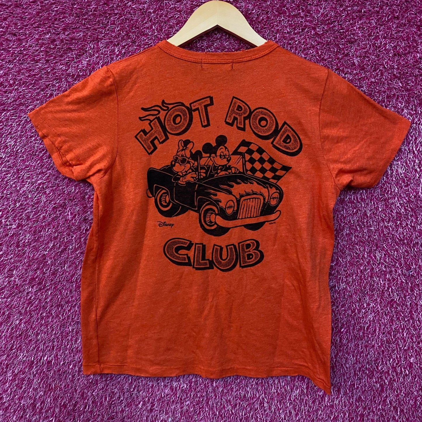 Junk Food Clothing Women's Mickey and Minnie Hot Rod Original Tee Large