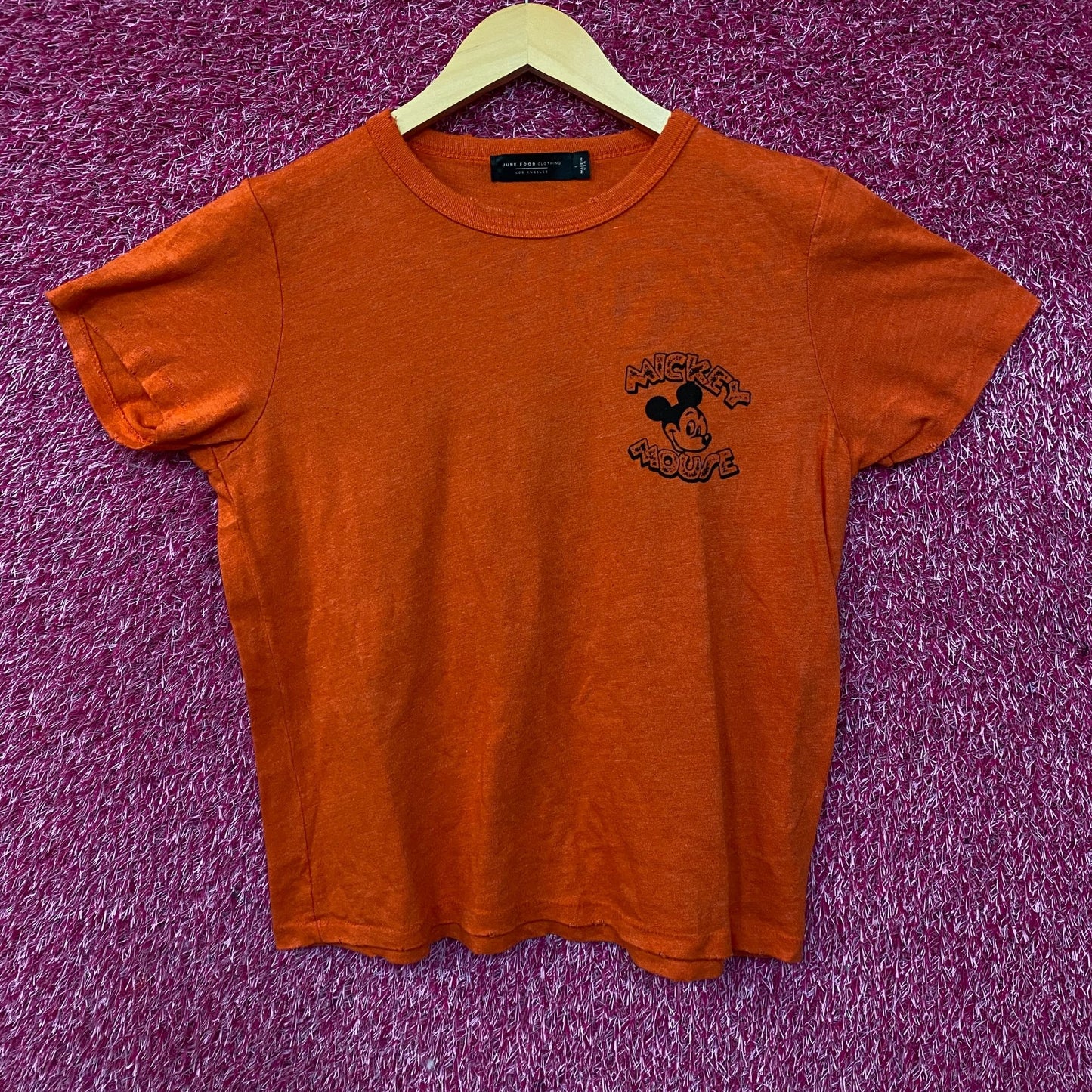 Junk Food Clothing Women's Mickey and Minnie Hot Rod Original Tee Large