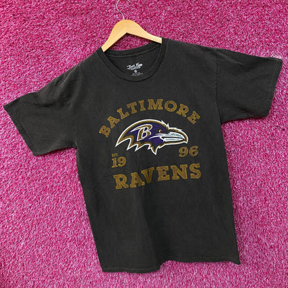 Junk Food Baltimore Ravens Establishment Retro Vintage Style Graphic T-Shirt Medium
