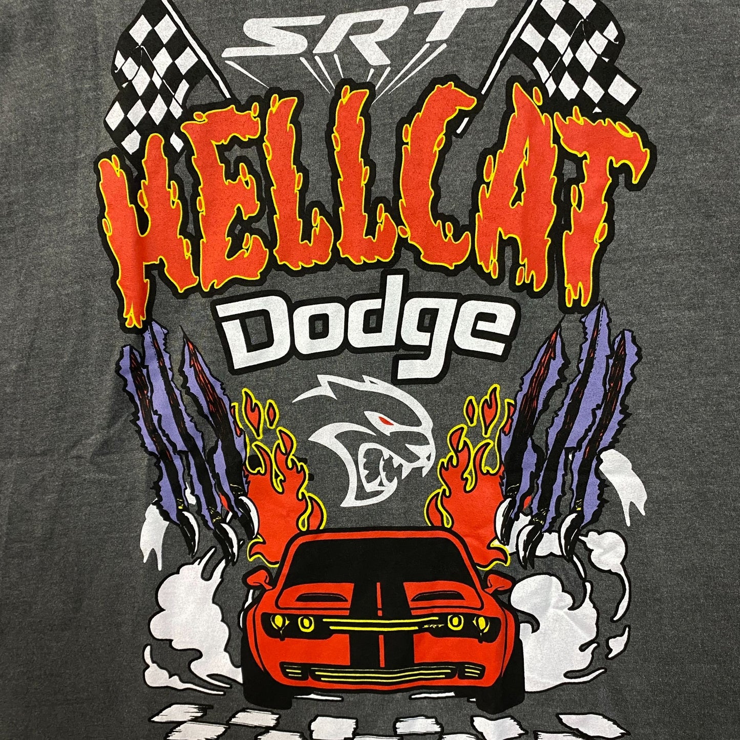 Dodge Hellcat SRT Racing Car Poster T-Shirt 3X