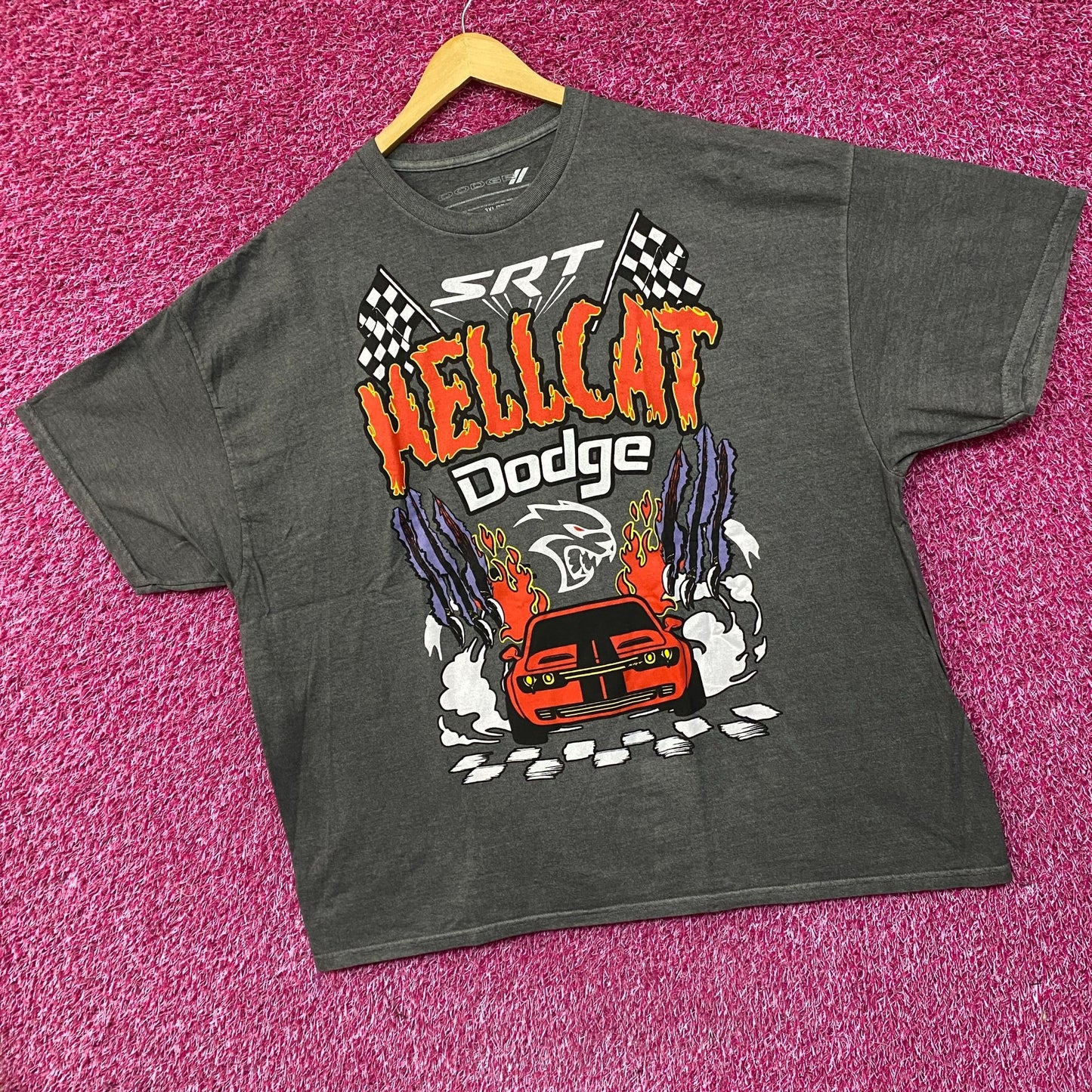 Dodge Hellcat SRT Racing Car Poster T-Shirt 3X