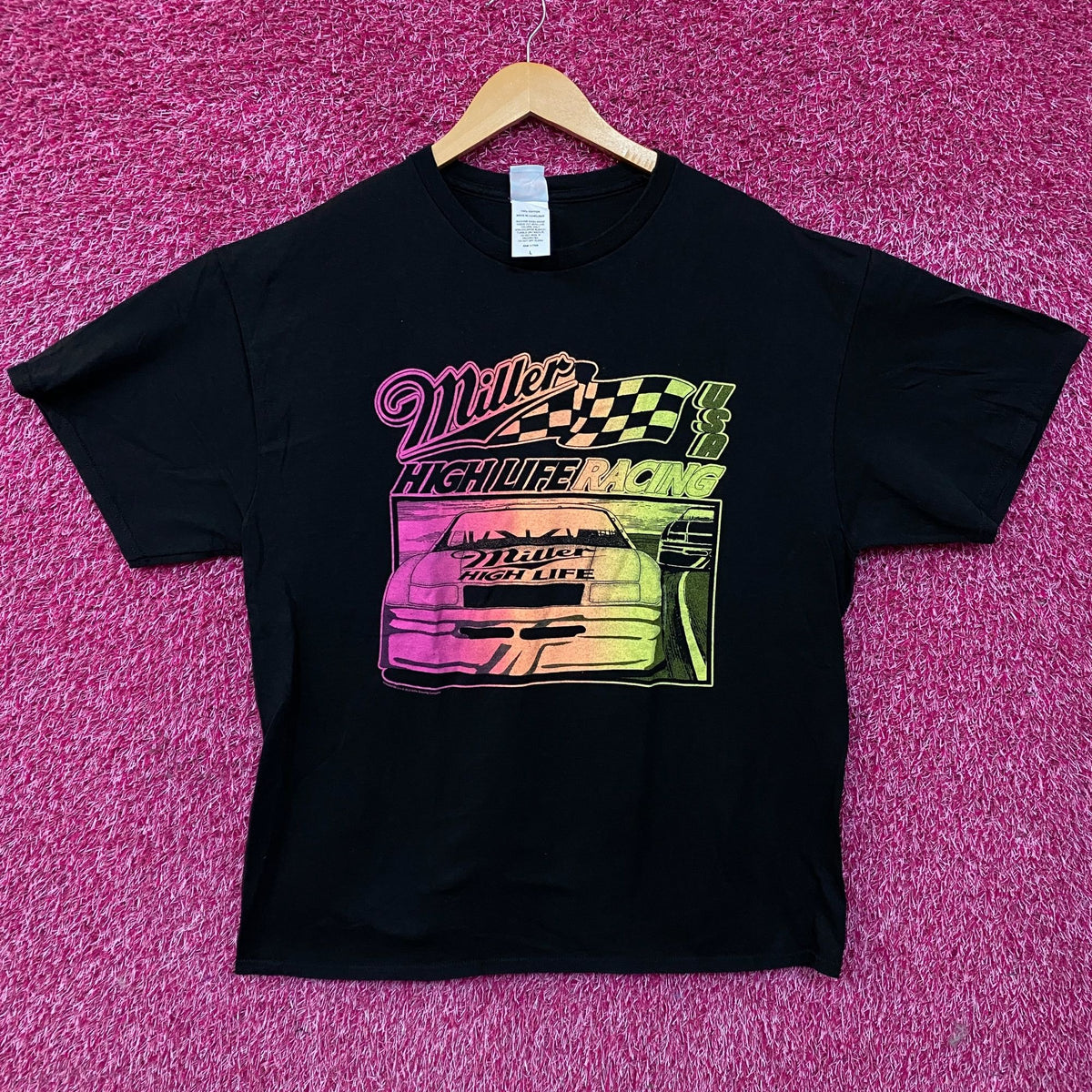 Junk Food Clothing Miller High Life Racing Graphic T-Shirt Large