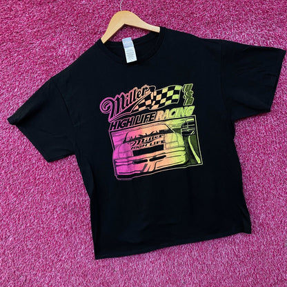 Junk Food Clothing Miller High Life Racing Graphic T-Shirt Large