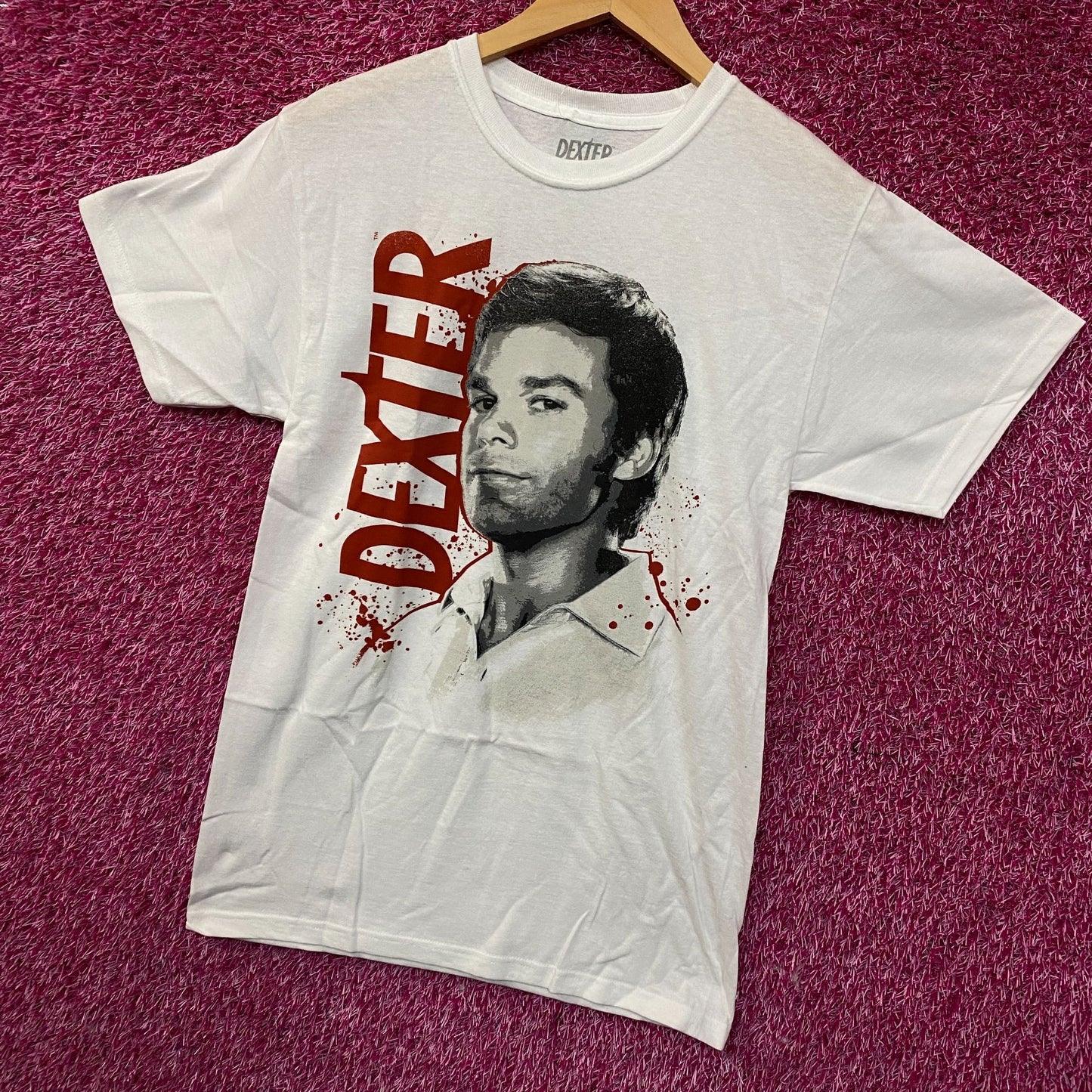 Dexter Blood Splatter Portrait T-Shirt Small