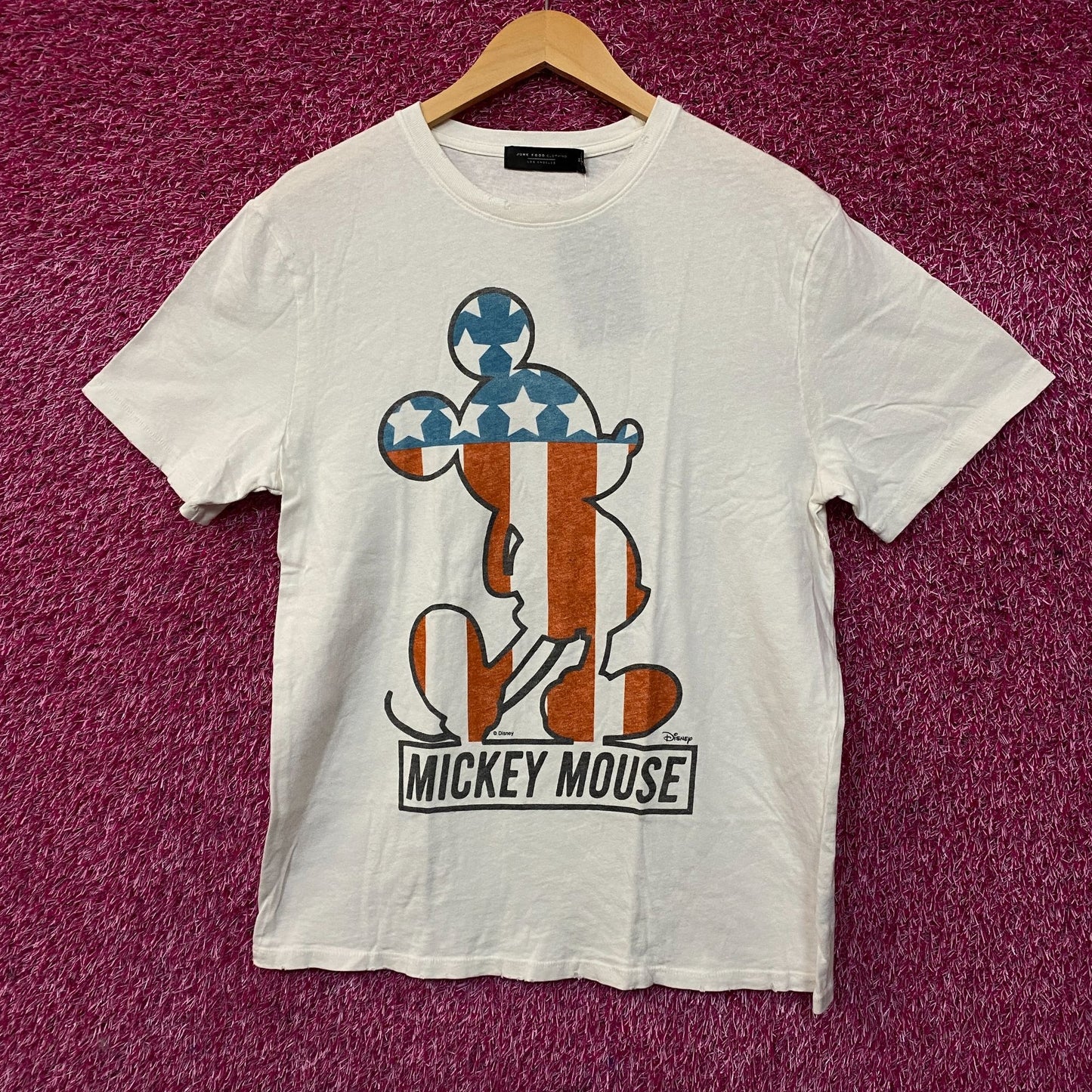 Disney Mickey Mouse USA Ears Graphic T-Shirt Medium