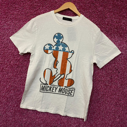 Disney Mickey Mouse USA Ears Graphic T-Shirt Medium