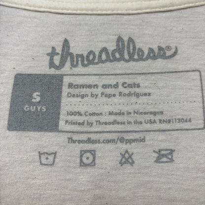 Threadless Ramen and Cats Kawaii Graphic Design T-shirt Small