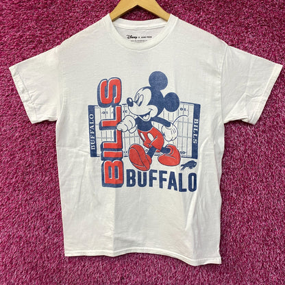 Junk Food X Mickey Mouse NFL Buffalo Bills White T-Shirt Small