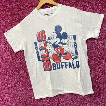 Junk Food X Mickey Mouse NFL Buffalo Bills White T-Shirt Small