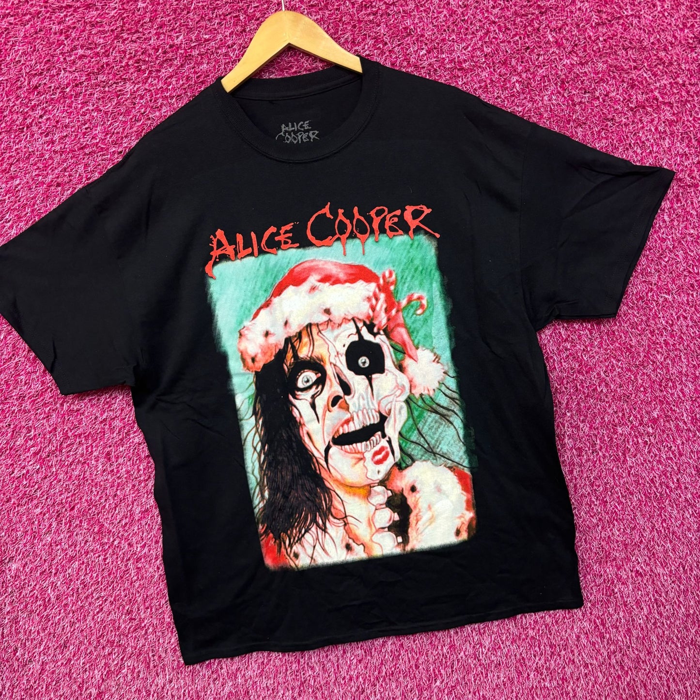 Alice Cooper Santa Claws is Coming to Town Xmas Album Tee XL