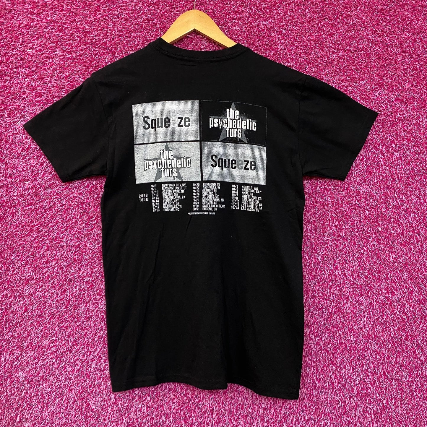 Squeeze & Psychedelic Furs Co-Headline US Tour Rock Tee M