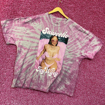 Saweetie Icy Wifey High Maintenance Oversized Rap Tie Dye 2X
