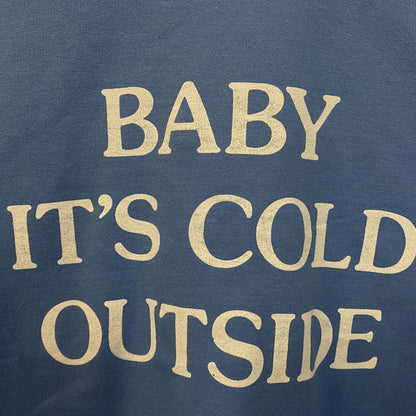 Junk Food "Baby It's Cold Outside" Cropped Crewneck Sweatshirt Large