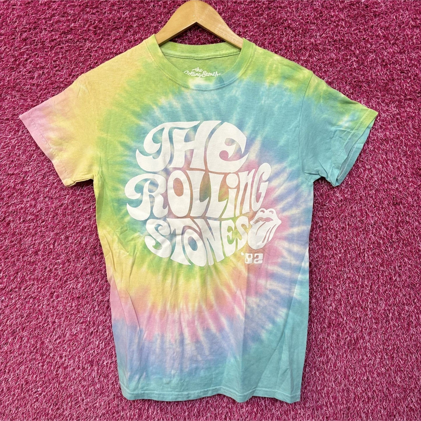 The Rolling Stones 1982 Pastel tiedye size small