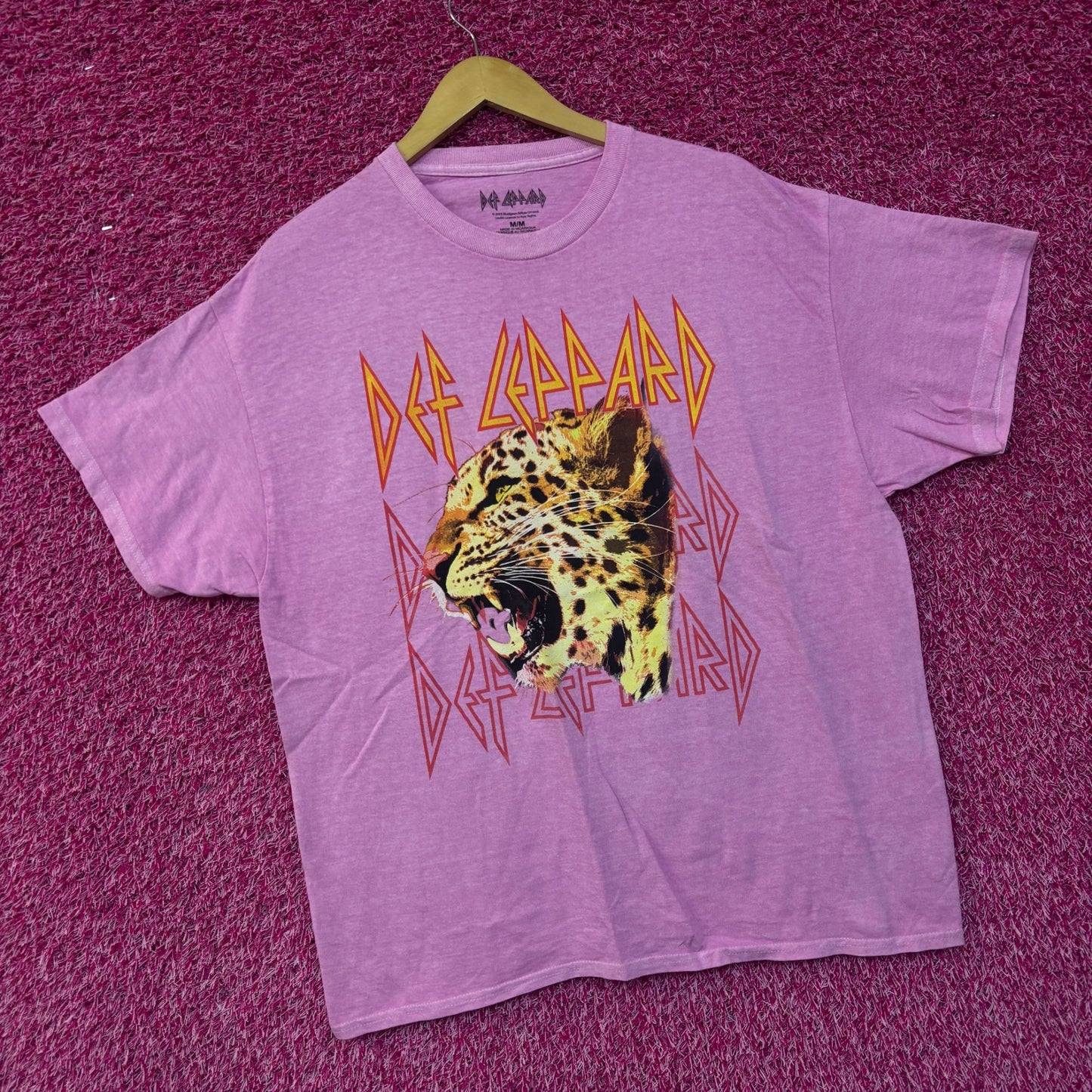Def Leppard Hysteria Animal Real Leopard Heavy Metal Tee M