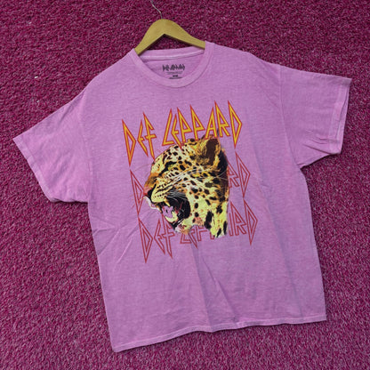 Def Leppard Hysteria Animal Real Leopard Heavy Metal Tee M