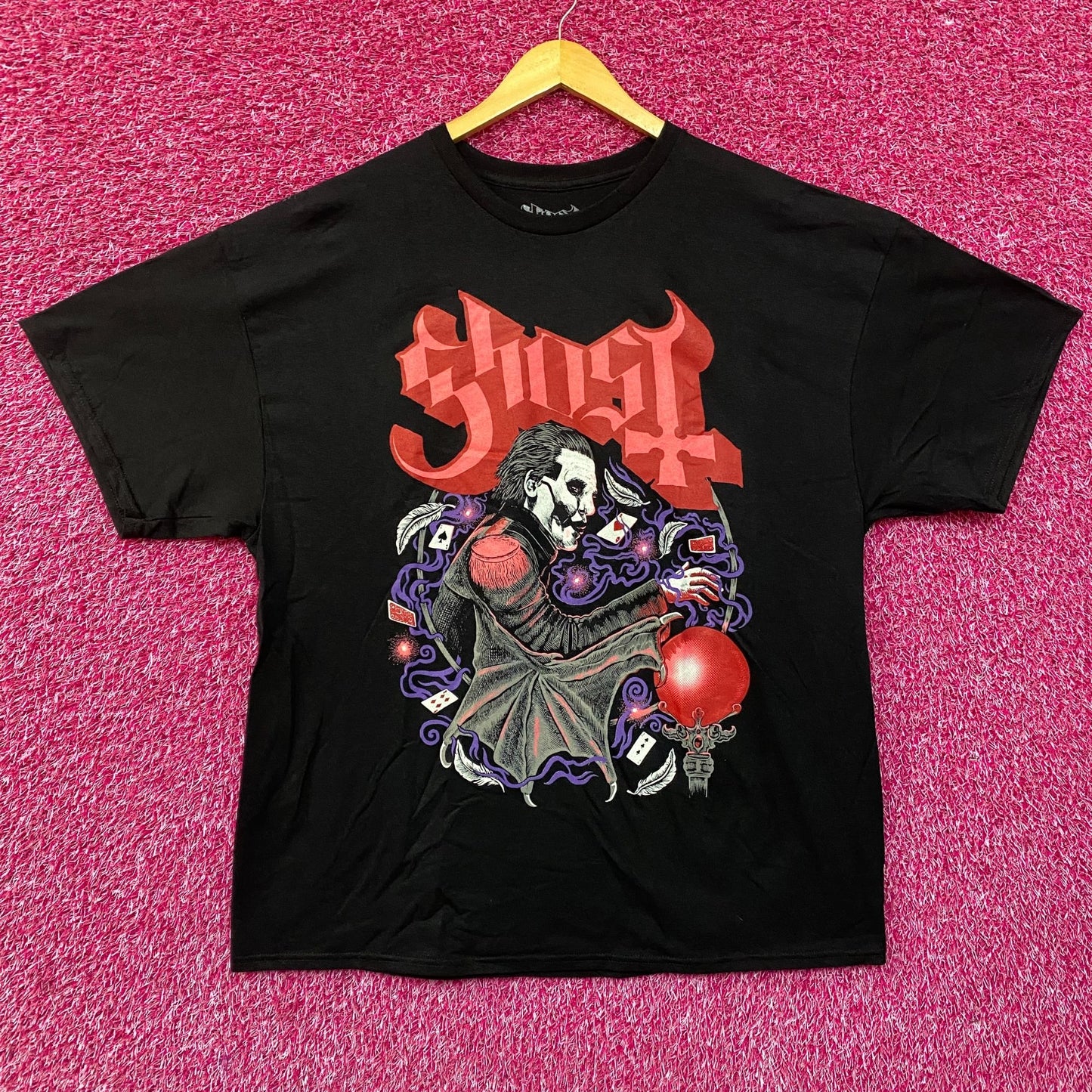 Ghost Cardinal Copia Crystal Ball Cards Heavy Metal Rock T-Shirt 2XL