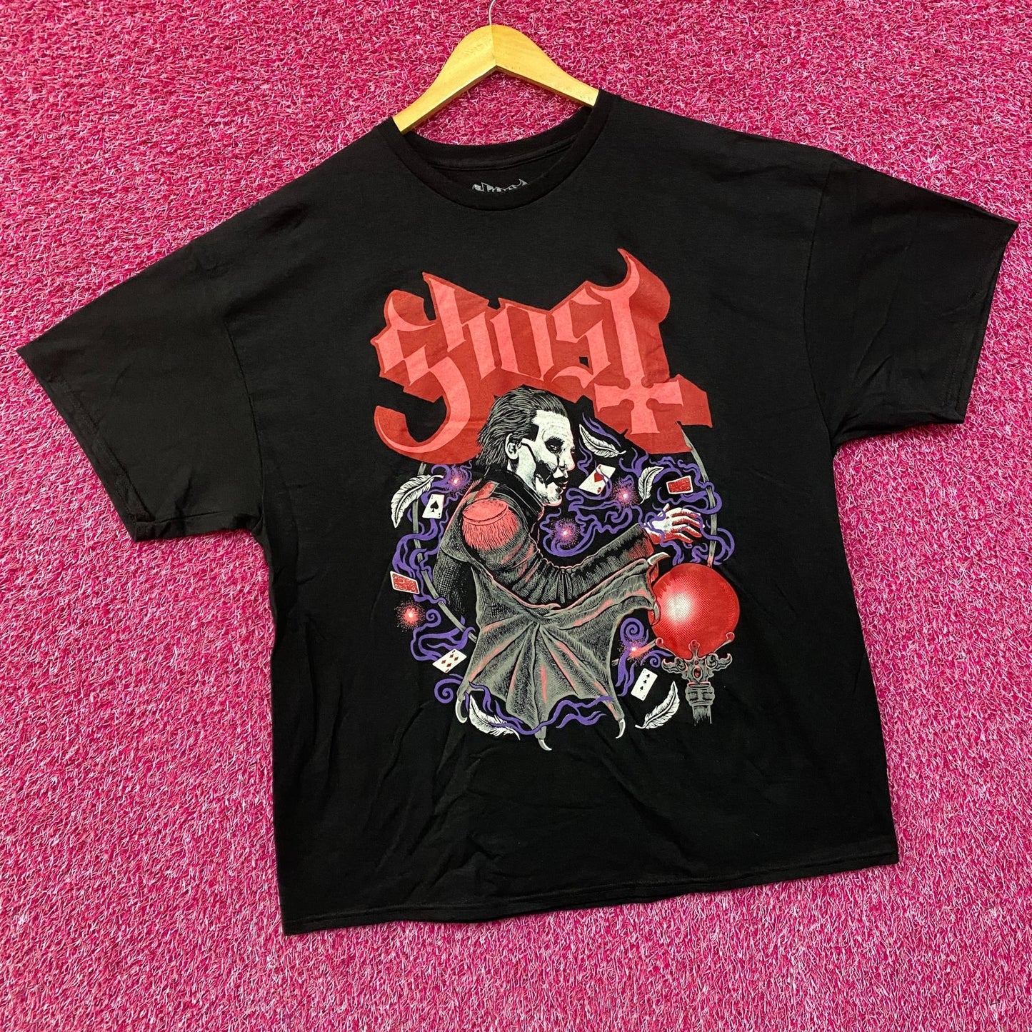 Ghost Cardinal Copia Crystal Ball Cards Heavy Metal Rock T-Shirt 2XL