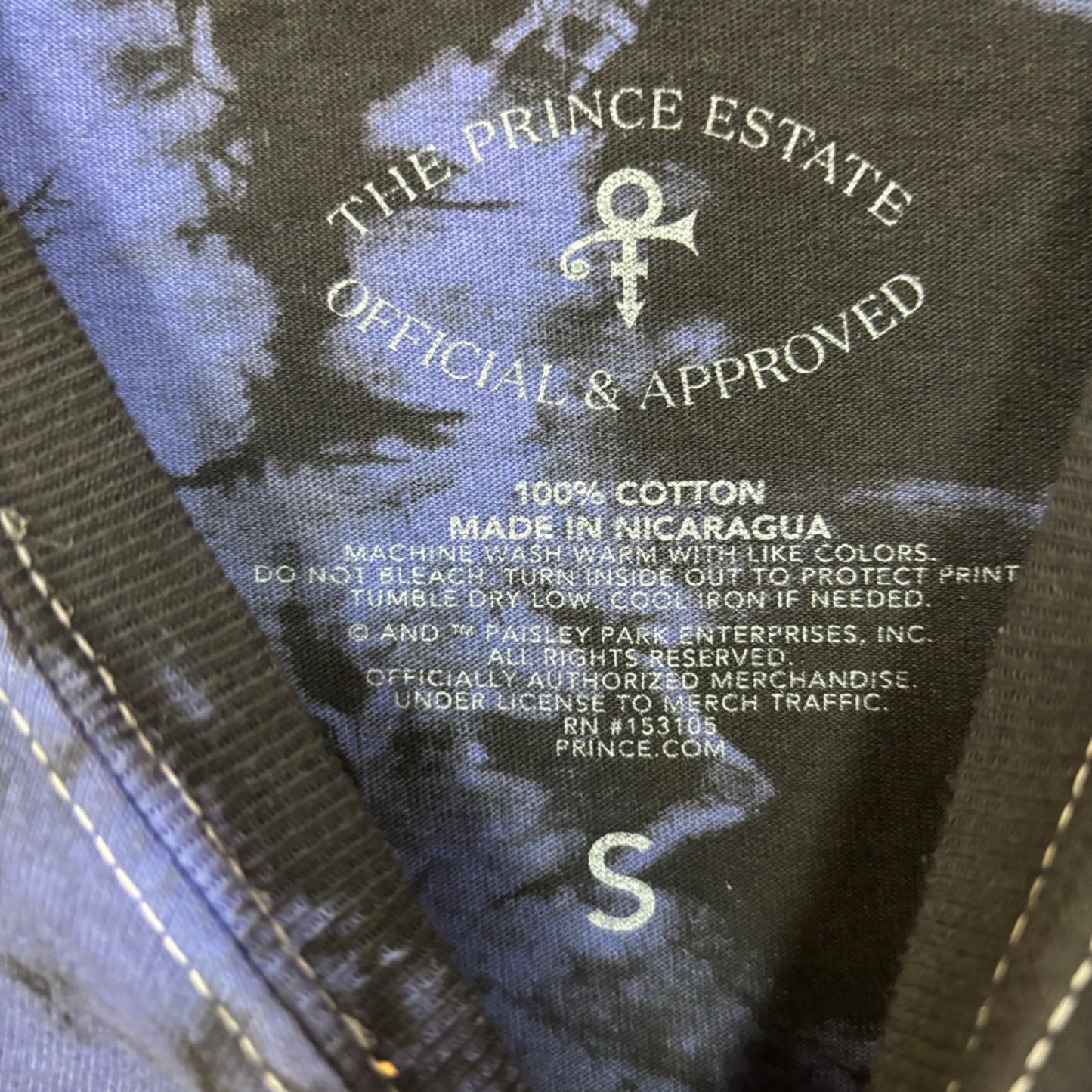 Prince and the Revolution Purple Rain Soul Rock Tie Dye S