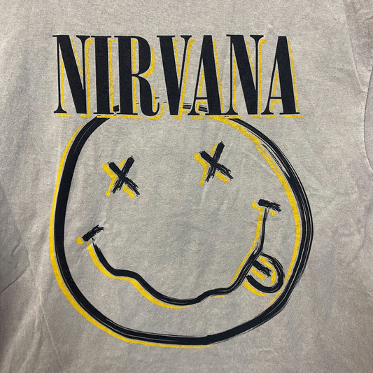 Nirvana Dead Eye Smiley Beige T-Shirt Large