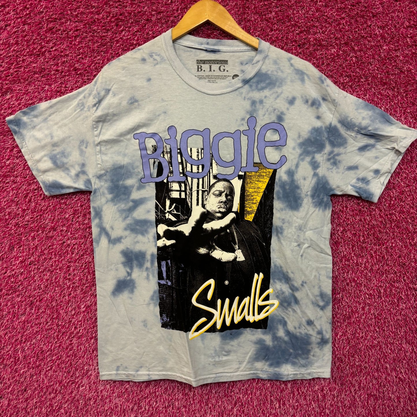 The Notorious B.I.G. Biggie Smalls Born Again Rap Tie Dye tshirt size M