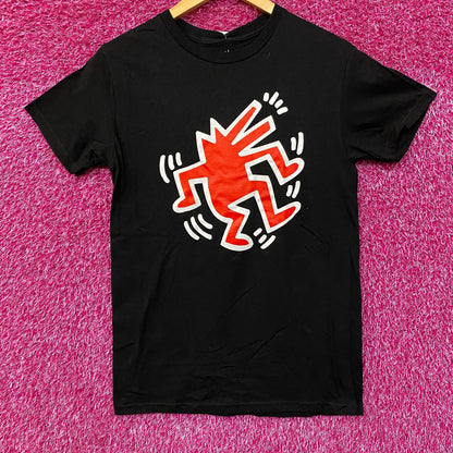 Keith Haring Dancing Dog Graphic Design T-shirt Small