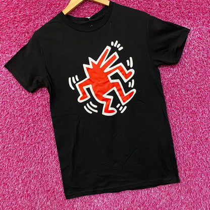 Keith Haring Dancing Dog Graphic Design T-shirt Small