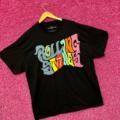 The Rolling Stones Groovy Spellout with Hot Lips Rock Tee 1X