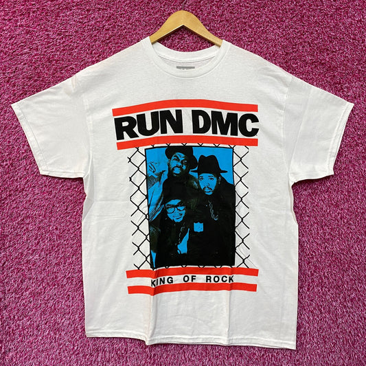 Run DMC King of Rock Chain Link Fence Hip Hop Group Tee 1X
