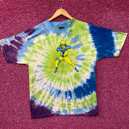 Naruto Shippuden- Naruto Uzumaki - Shadow Clone Jutsu Tie Dye Anime T-Shirt XL