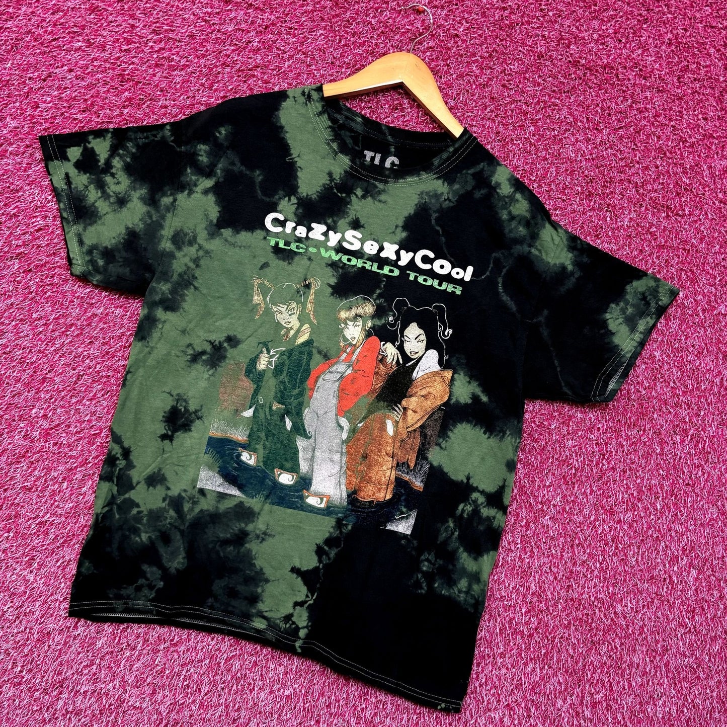 TLC Crazy Sexy Cool World Tour Animated Hip Hop Tie Dye L