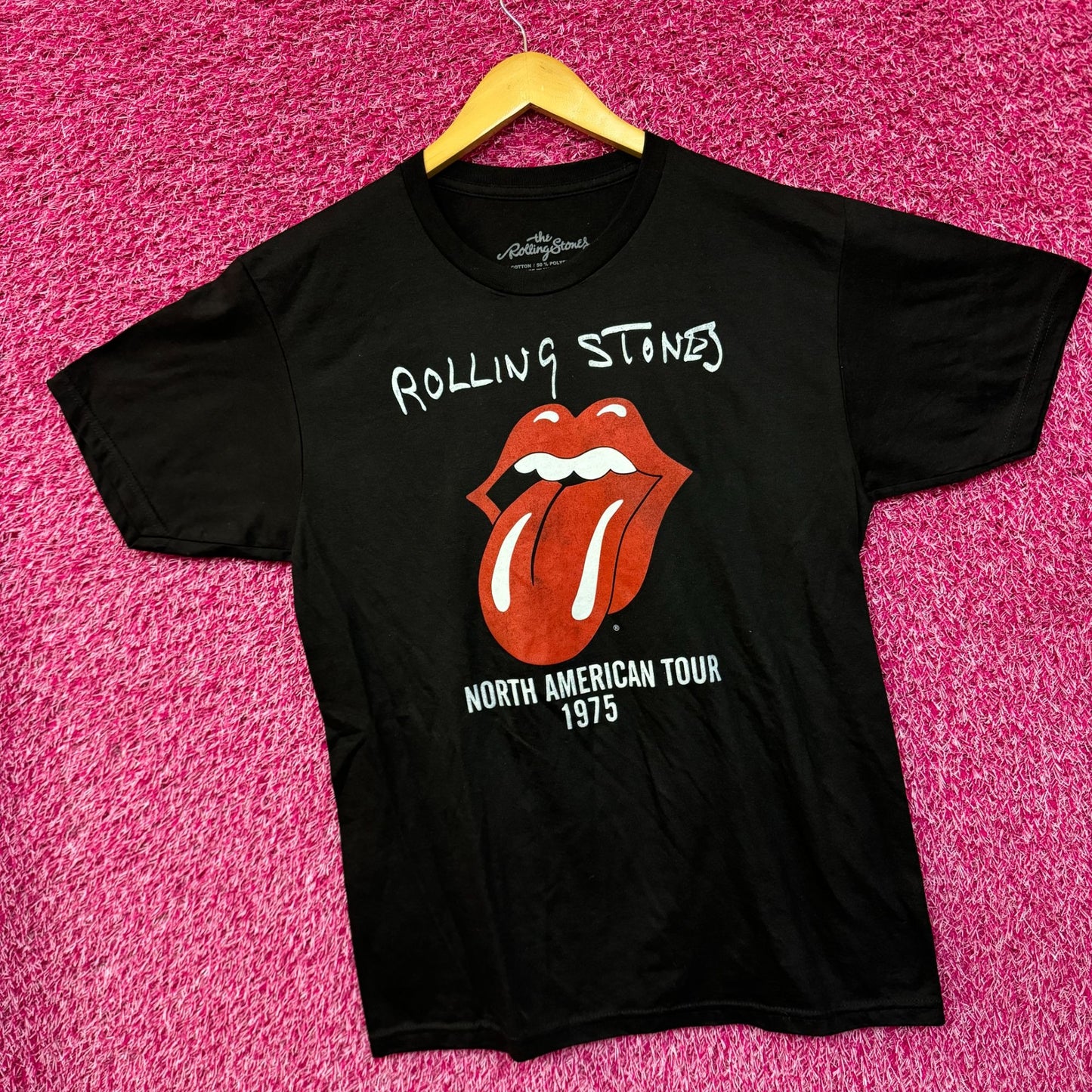 The Rolling Stones Hot Lips 1975 North American Tour Tee M