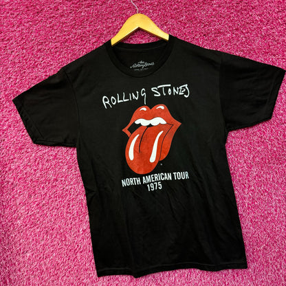 The Rolling Stones Hot Lips 1975 North American Tour Tee M