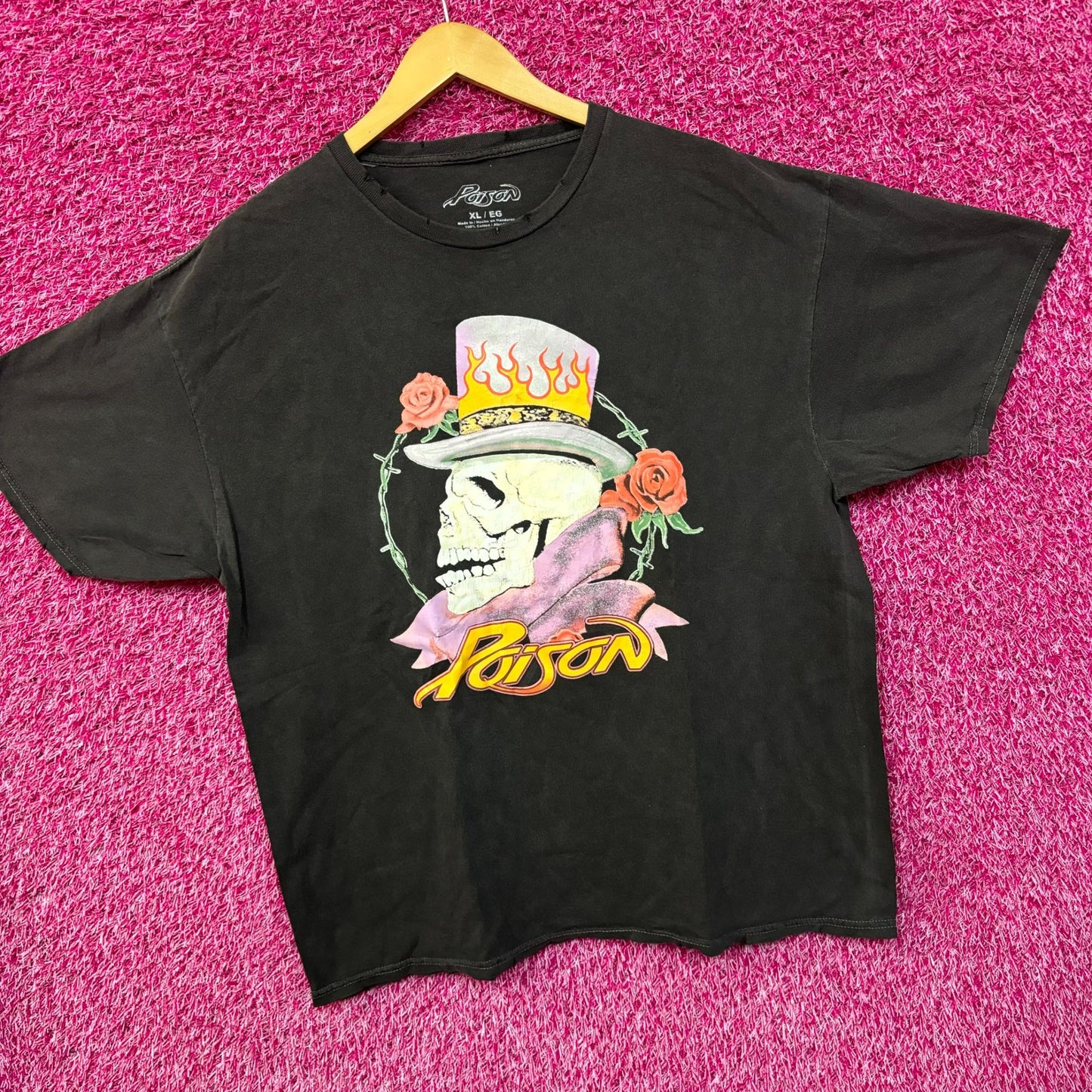 Poison Flesh Blood & Videotape Video Album Cover Rock Tee XL