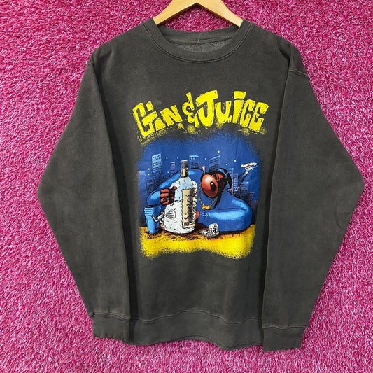 Death Row Records Snoop Doggy Dogg Gin & Juice Crewneck Sweatshirt Medium
