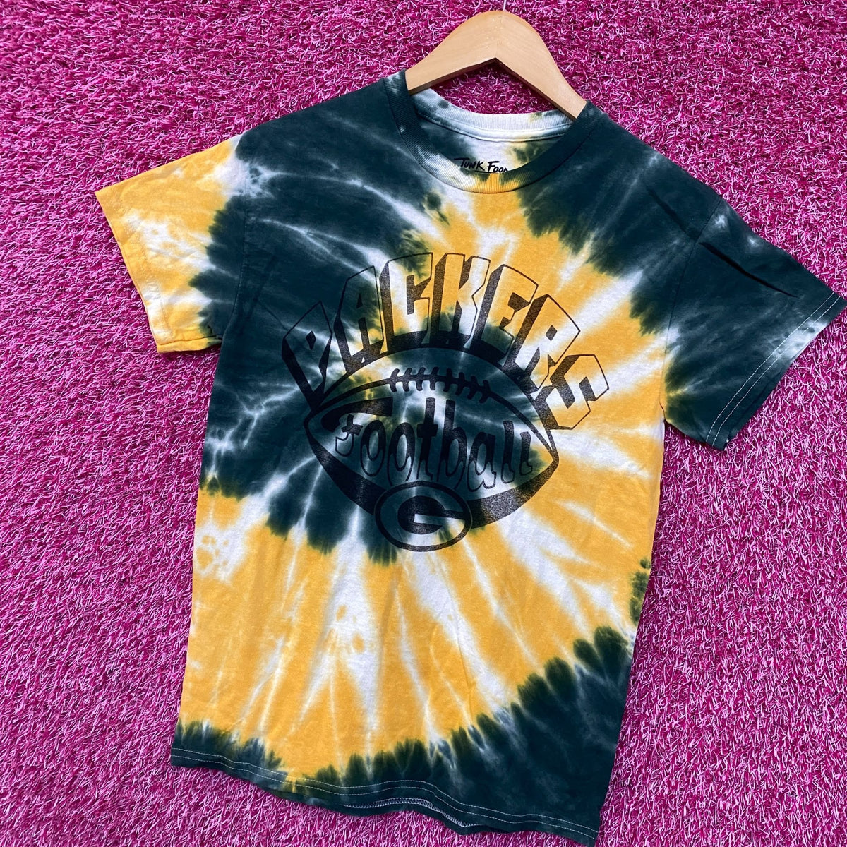 Junk Food Clothing NFL Green Bay Packers Football Tie Dye T-Shirt XS