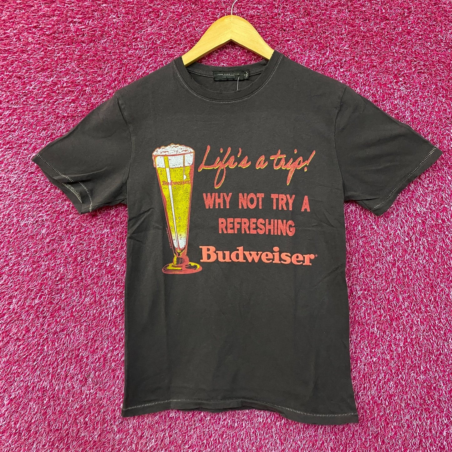 Junk Food Budweiser Life's a Trip Vintage Style Graphic T-Shirt XS
