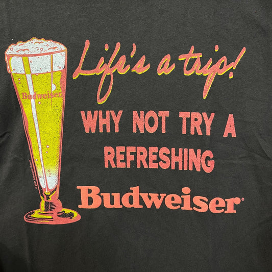 Junk Food Budweiser Life's a Trip Vintage Style Graphic T-Shirt XS