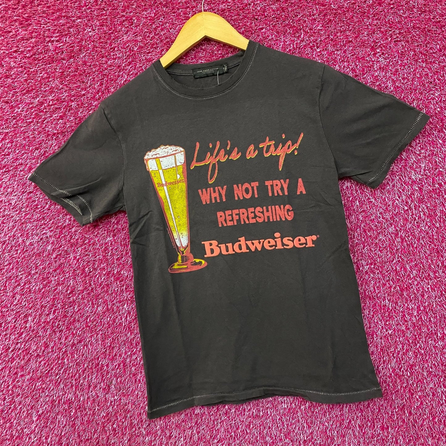 Junk Food Budweiser Life's a Trip Vintage Style Graphic T-Shirt XS