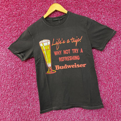 Junk Food Budweiser Life's a Trip Vintage Style Graphic T-Shirt XS