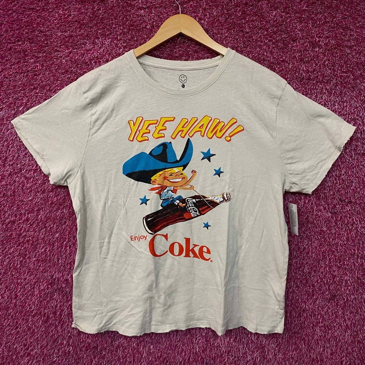 Coca-Cola Cowboy Yee Haw Retro Graphic T-Shirt XL